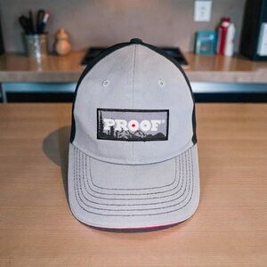 PROOF Hat Snapback Cap Gray & Black Columbia Falls Montana